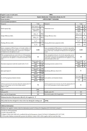 Lave-linge séchant Beko HTE7614YBST SLIM