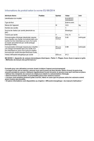 Four encastrable Electrolux EOC6P67Z