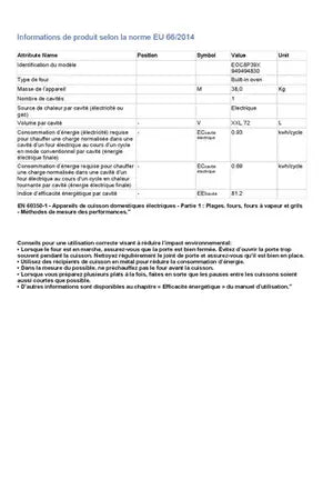 Four encastrable Electrolux EOC8P39X