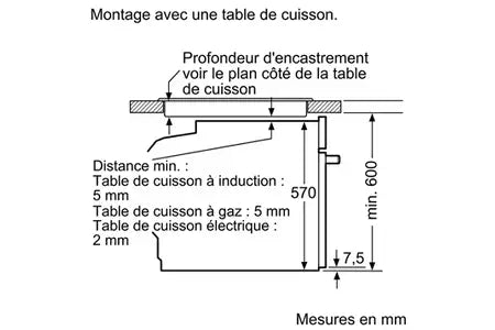 Four encastrable Siemens hb272abb3f, iQ300