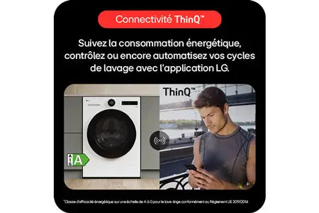 Lave-linge hublot Lg Lave-linge 11 kg avec molette ecran LCD