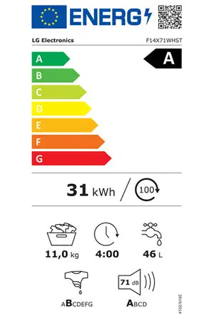 Lave-linge hublot Lg Lave-linge 11 kg avec molette ecran LCD