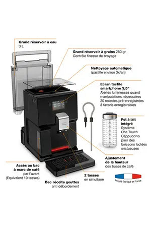 Expresso avec broyeur Krups INTUITION PREFERENCE NOIR 11 BOISSONS EA873810