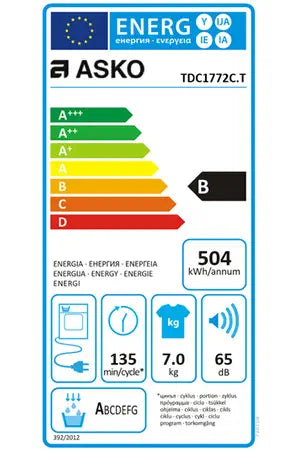 Sèche-linge à condensation Asko TDC1772C.T