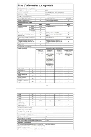 Congélateur armoire Miele F 2813 VI - ENCASTRABLE - 213 CM
