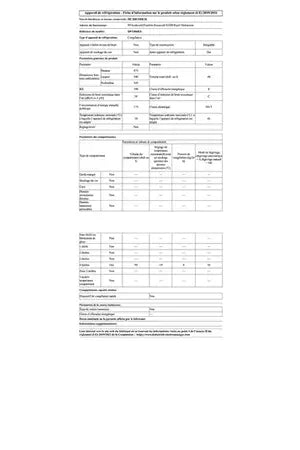 Congélateur armoire De Dietrich DFU884ES - ENCASTRABLE 88CM