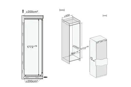 Congélateur armoire Miele FNS 7710 E - Encastrable 177 cm