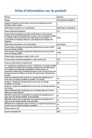 Sèche-linge pompe à chaleur Electrolux EW7HI292GW