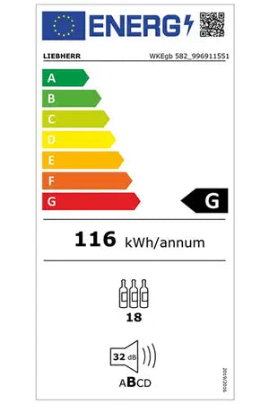 Cave de vieillissement Liebherr cave encastrable WKEGB 582-26