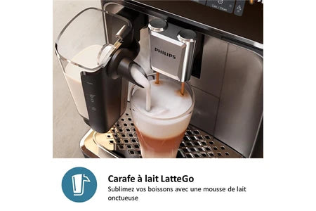 Expresso avec broyeur Philips EP3349/70 Machine automatique Série 3300 LatteGO