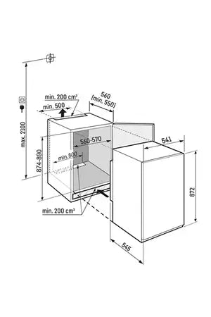 Congélateur armoire Liebherr IFSd 3904-22 encastrable 88 cm