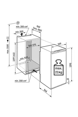Congélateur armoire Liebherr SIFNDI 4556-22 - Encastrable 140 cm