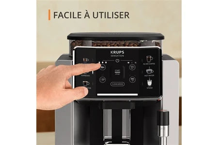 Expresso avec broyeur Krups SENSATION Machine à café à grain SILVER EA910E10