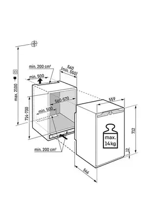Congélateur armoire Liebherr IFND 3503-22 - Encastrable 71 cm