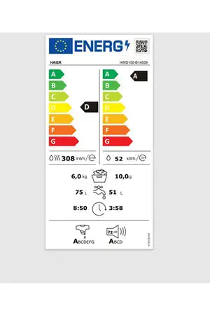 Lave-linge séchant Haier HWD100-B14939-FR