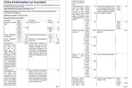 Lave-linge séchant Haier HWD100-B14939-FR