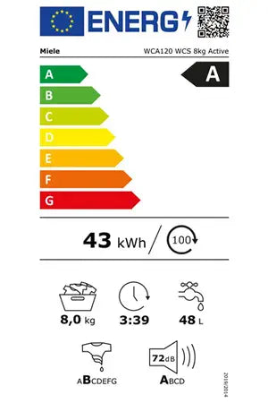 Lave-linge hublot Miele WCA120WCS