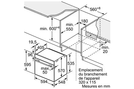 Four encastrable Siemens hb272abb3f, iQ300