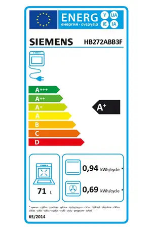 Four encastrable Siemens hb272abb3f, iQ300