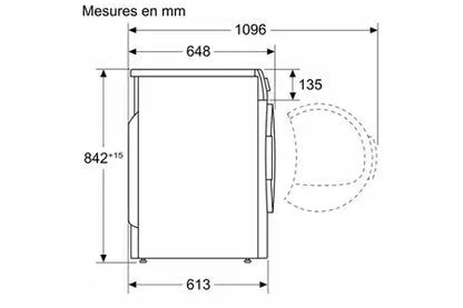 Sèche-linge pompe à chaleur Bosch SERENITY WQG134DRFR
