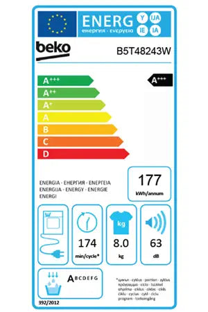 Sèche-linge pompe à chaleur Beko B5T48243W ironfinish