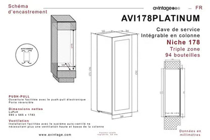 Cave de service Avintage AVI178PLATINUM