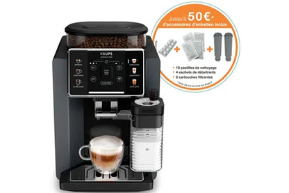 Expresso avec broyeur Krups Sensation Lait EA912HF1 Gris anthracite