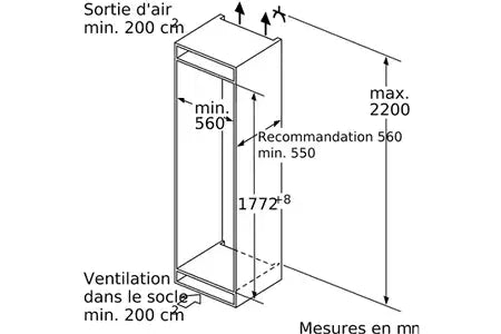 Réfrigérateur 1 porte Bosch KIR81AFE0 178CM