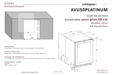 Cave de service Avintage avu50 platinum