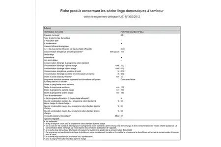 Sèche-linge pompe à chaleur Miele PDR 1108