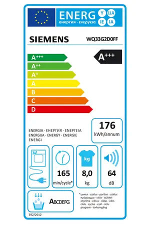 Sèche-linge pompe à chaleur Siemens WQ33G2D0FF