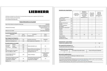 Congélateur armoire Liebherr IFND 3924-22 - Encastrable 88 cm
