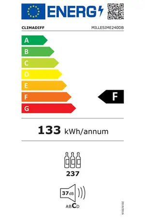 Cave de vieillissement Climadiff MILLESIME240DB