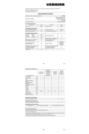 Congélateur armoire Liebherr IFND 3503-22 - Encastrable 71 cm