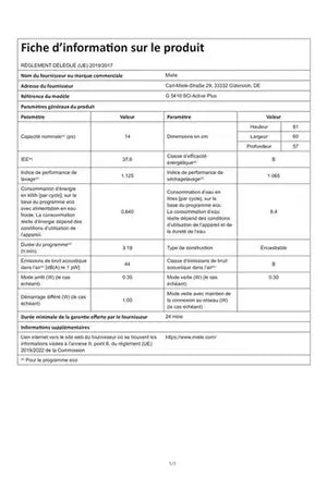 Lave-vaisselle encastrable Miele G 5410 SCi IN