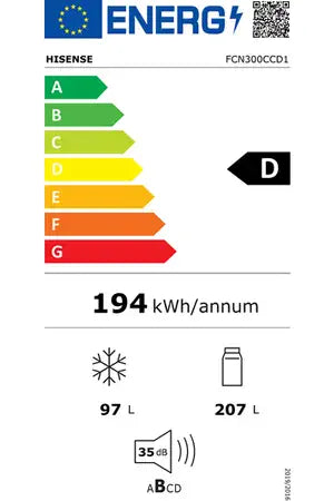 Réfrigérateur congélateur en bas Hisense FCN300CCD1