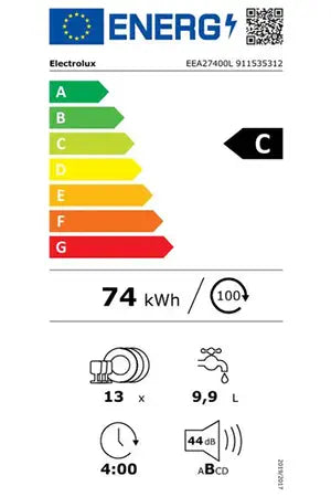 Lave-vaisselle encastrable Electrolux EEA27400L